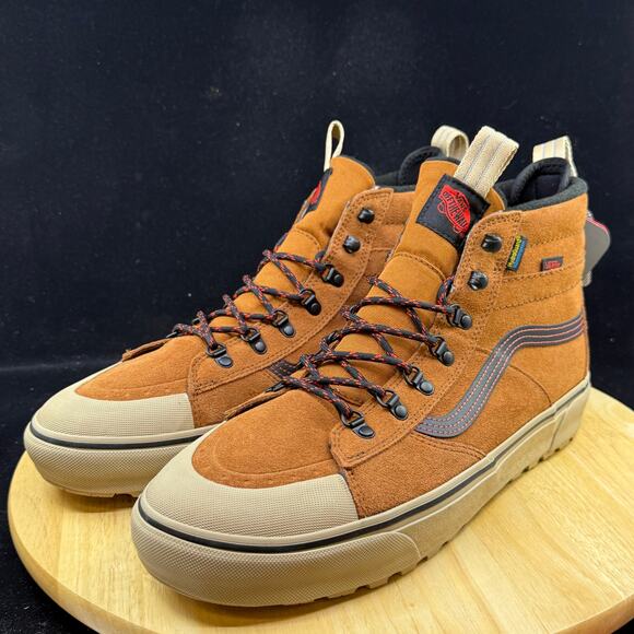Vans Sk8-Hi MTE Primaloft Hydroguard  Winter man brown shoes Size 13 Brand New - Picture 2 of 10